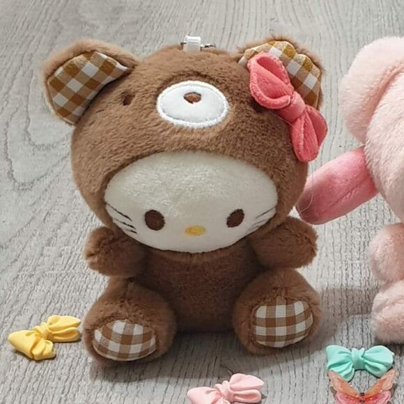 Sanrio Hello Kitty Key Chain Key Ring Plush Girl Handbag Pendant Accessory Gift - Picture 4 of 4